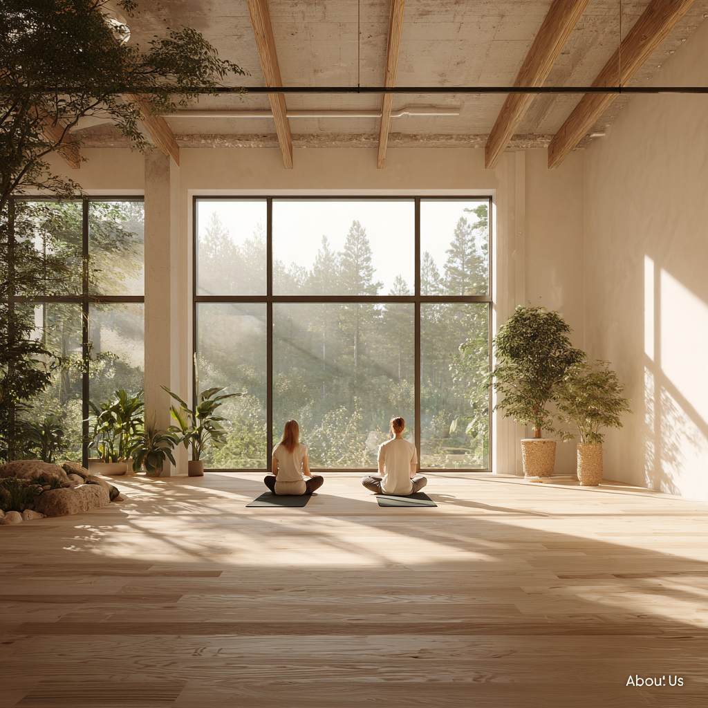 Студія йоги з м'яким освітленням